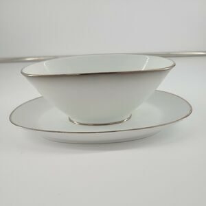 Rosenthal Gravy Sauce Bowl Attached Underplate Bettina Elegance 3331 35 Germany